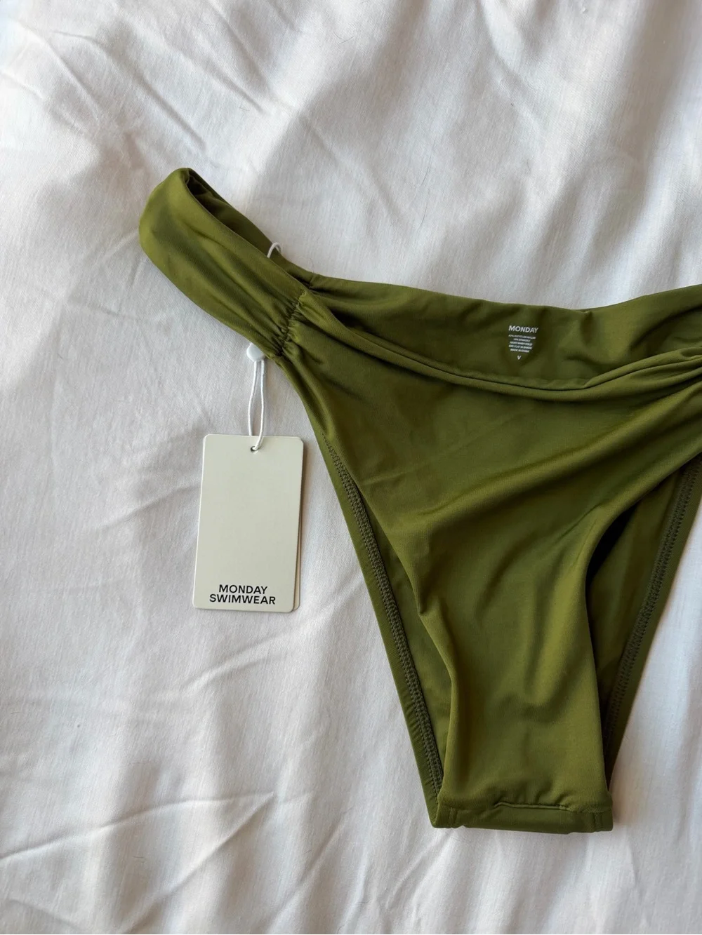 Monday Swimwear Olive High-Cut Bikini Bottom